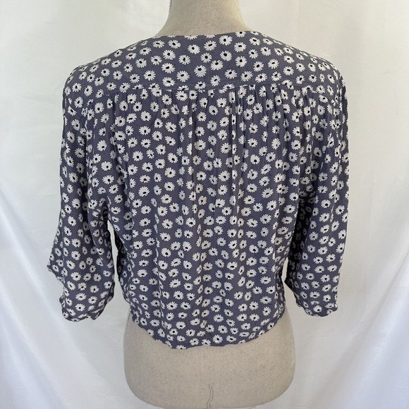 Faithfull The Brand x Anthropologie Danica Floral Tie Front Crop Top 10 - Picture 5 of 7
